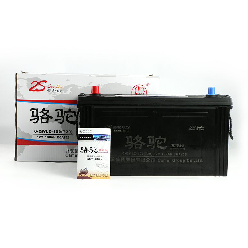 骆驼电瓶6-QWLZ-100适用于东风锐玲/凯普特免维护铅酸蓄电池 无旧电池专拍