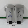 谋福 垃圾分类脚踏垃圾桶 脚踩室内办公室干湿垃圾桶【60升二分类（30*2）】