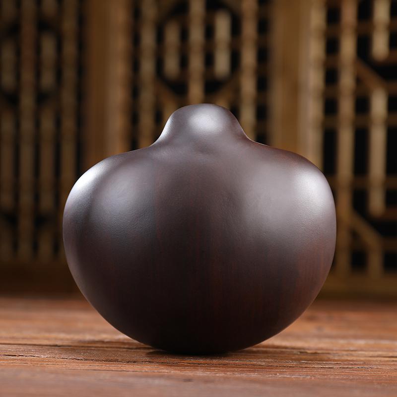家柏饰(CORATED)木弥勒佛摆件刻工艺品佛像黑檀木摇钱佛把玩家居客厅装饰高清大图