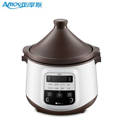 亚摩斯(AMOS)HUAWEI HiLink智能电炖锅APP智能互联4L大容量紫砂内胆智能预约AS-WD40F