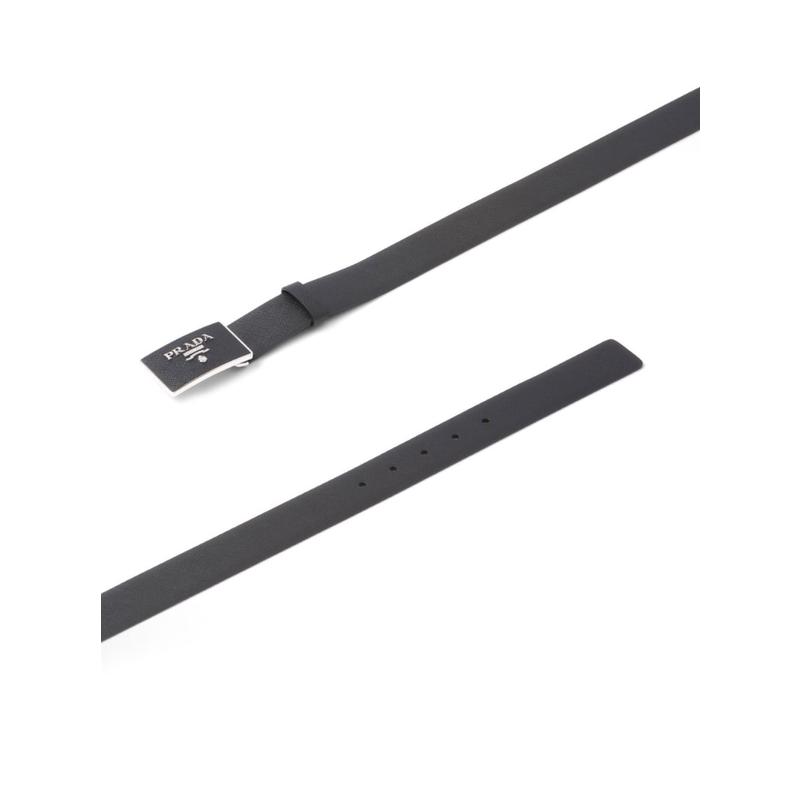 普拉达(PRADA)Saffiano皮革金属搭扣腰带35cm商务休闲男士皮带高清大图