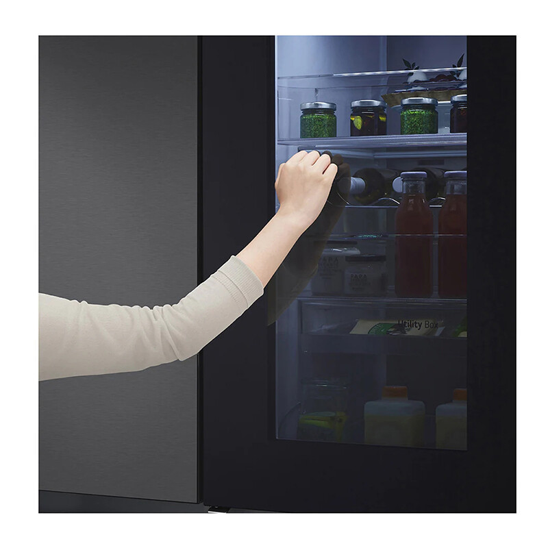 lg655升对开门冰箱透视窗门中门风冷无霜曼哈顿午夜黑色s651mc78