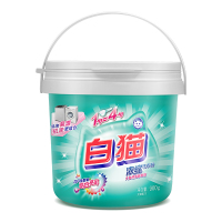 白猫新浓缩洗衣粉(丹麦进口生物酵素)900*12(新桶型) 亮白亮彩低泡易漂手洗机洗低温速溶