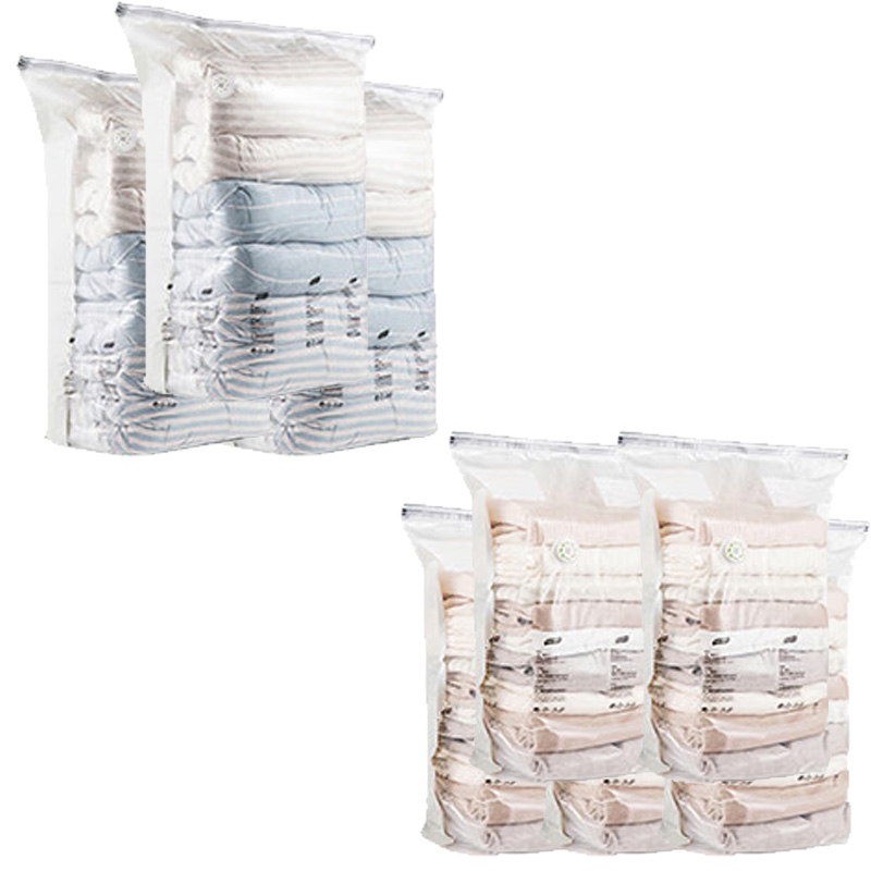太力收纳袋真空压缩衣服棉被子收纳袋免抽气打包袋8件套AY724
