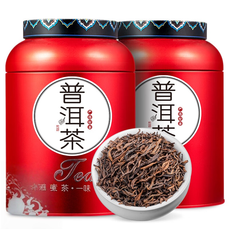 天洲溪茶叶普洱茶天洲溪官方茶叶 普洱茶云南正宗生晒普洱熟茶 茶叶自己喝500g 新老包装 随机发货