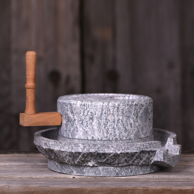 上8下盘14摆件只送架不能磨豆米 石磨盘小石磨家用青石米粉面粉机儿童手动老磨豆浆机镇宅迷你摆件