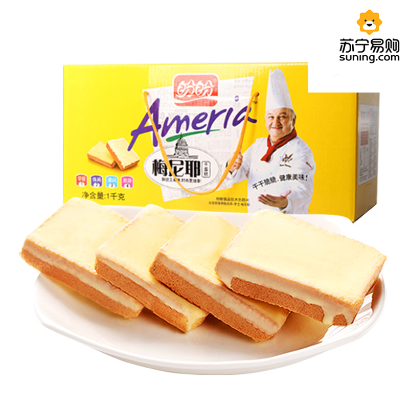 华美食品 盼盼 梅尼耶干蛋糕 面包干蛋糕 糕点1000g