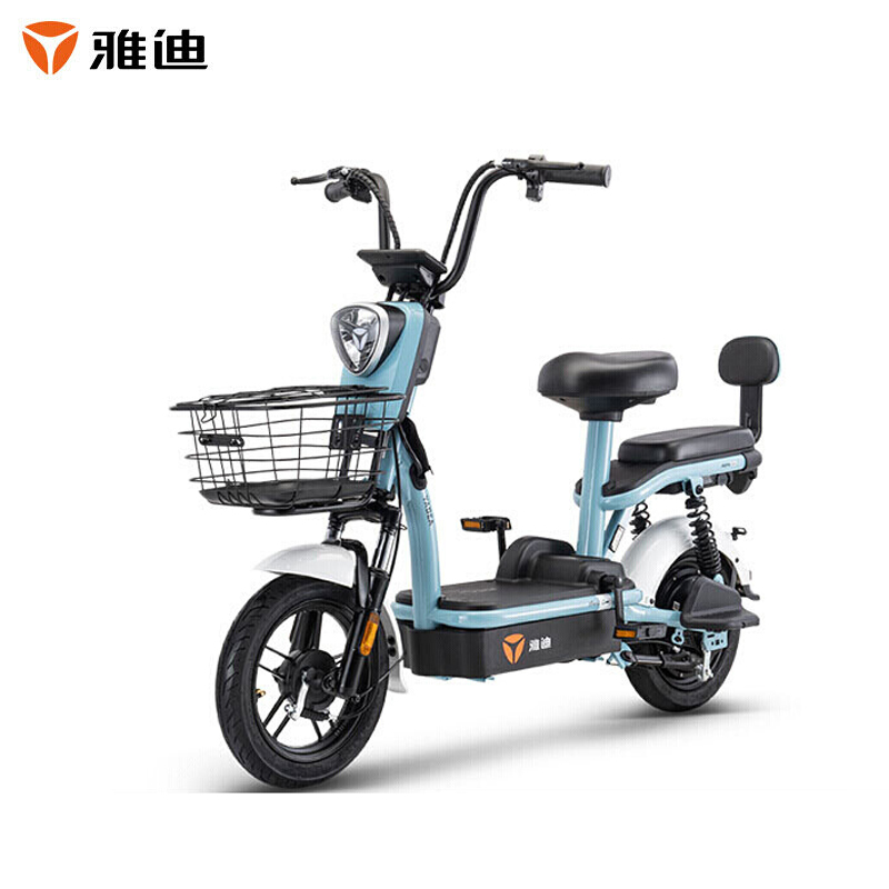 雅迪新款电动车乐骑nfc智能解锁48v锂电池时尚代步成人男女可提锂电池