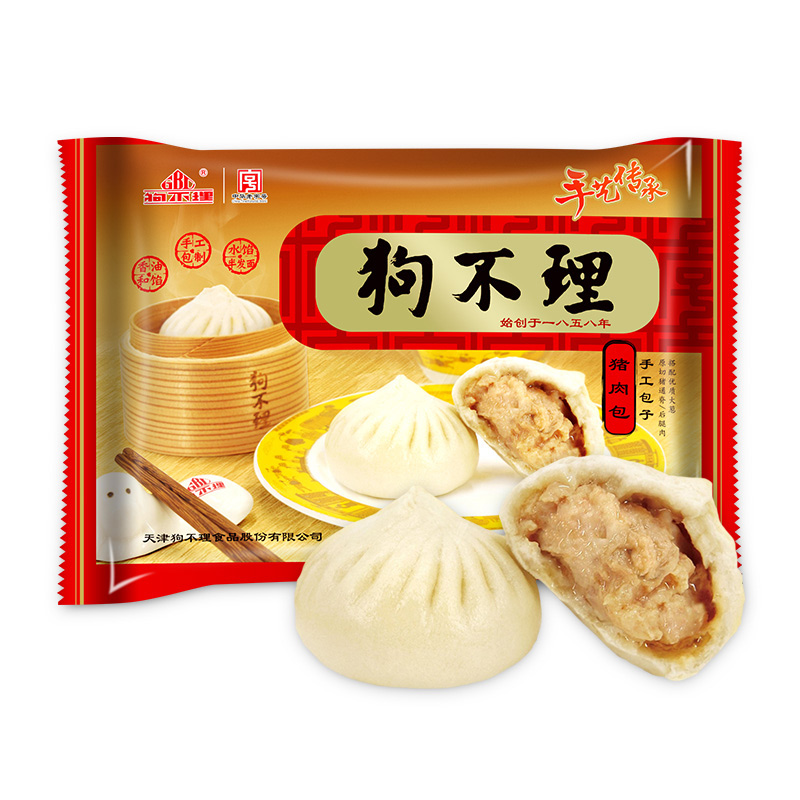 狗不理 手工猪肉包 420g /12个*2袋 共24个包子 营养早餐 方便菜高清大图