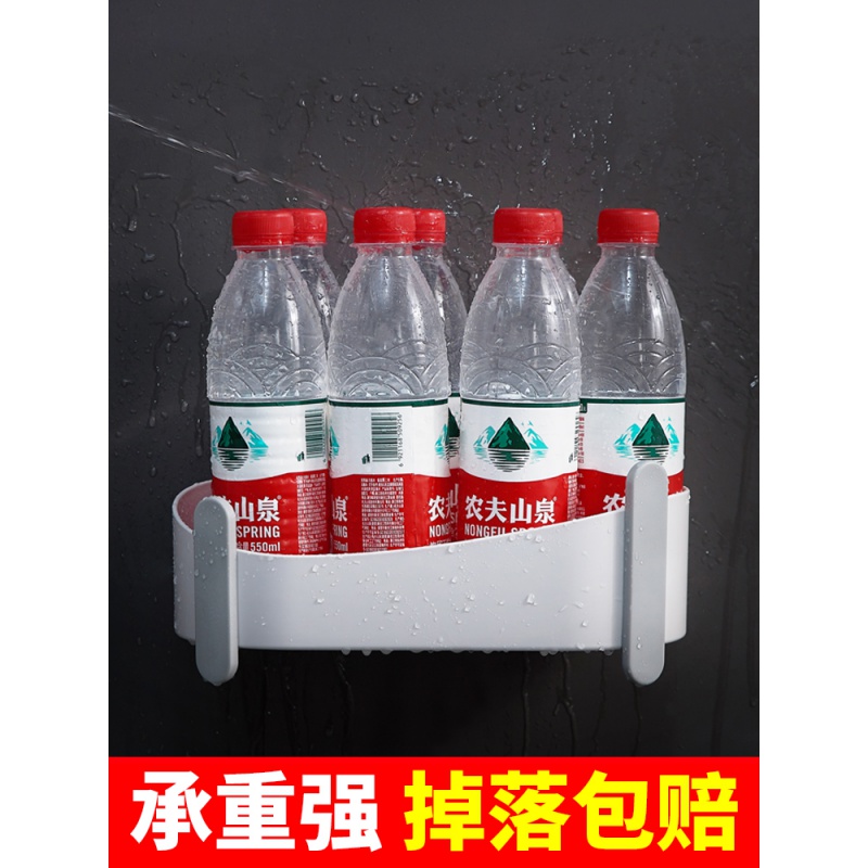 家柏饰(CORATED)浴室置物架壁挂式卫生间转角免打孔三角架洗漱台洗手间厕所收纳架 北欧蓝[长方形]高清大图