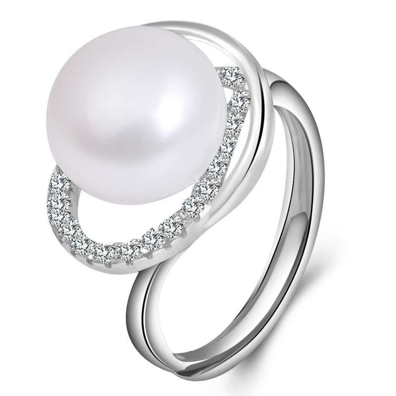 梦克拉Mkela S925银镶淡水珍珠戒指 暖意阳光 女士 戒指 银