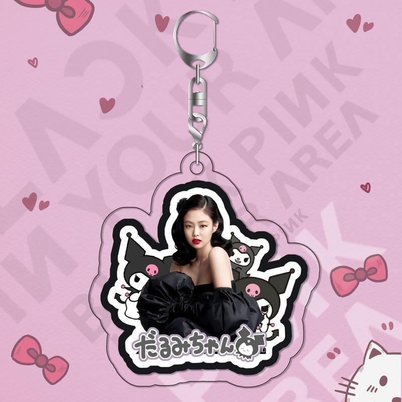blackpink双面钥匙扣明星金智妮金智秀朴彩英lisa高清创意小挂件 bp