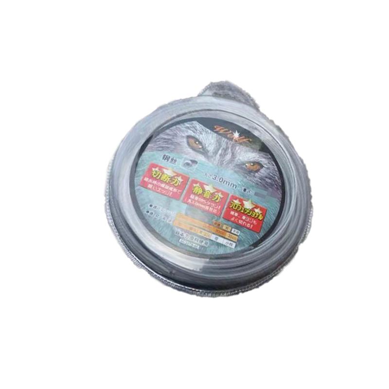 DP 打草绳 3.0mm 钢丝打草机绳 割草机绳 打草钢丝麻花尼龙绳锯齿耐磨(40米)