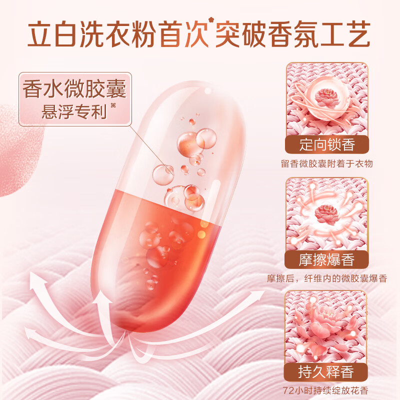 立白大师香氛洗衣粉洁净护色手洗机洗祛味去渍 持久留香2.6Kg*1袋 772425X1高清大图