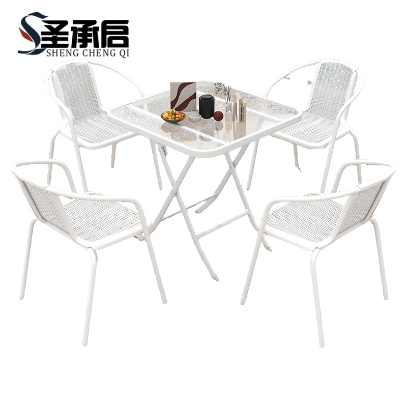 圣承启 桌椅组合 70cm+4椅 套高清大图