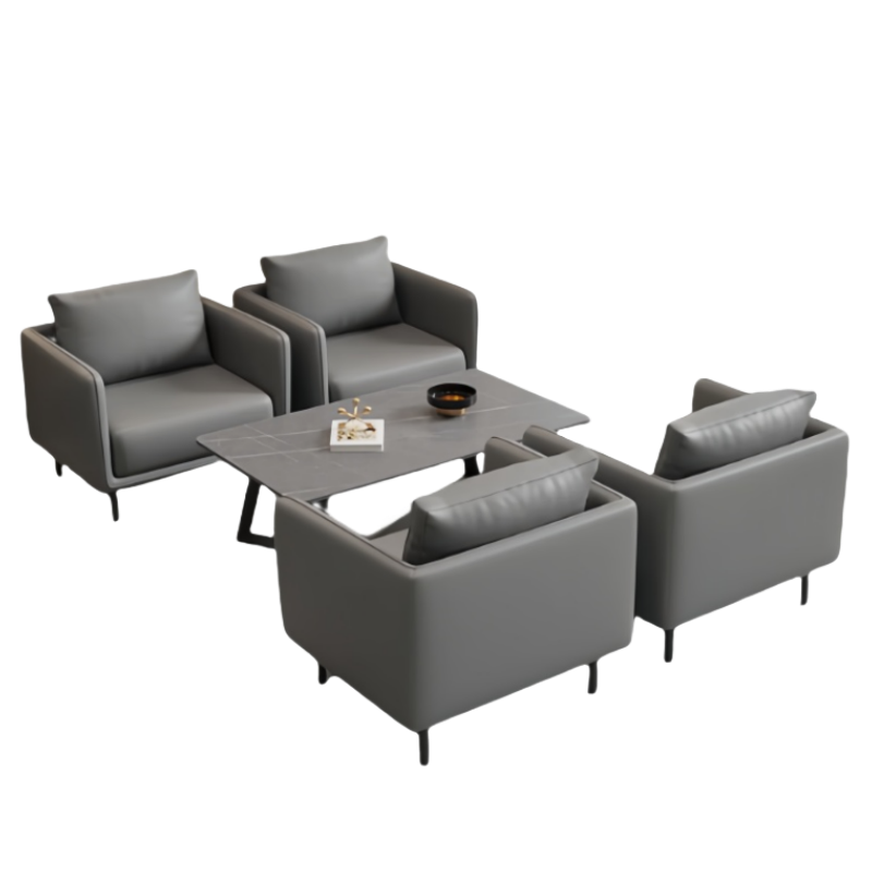 芙首泰办公组合沙发730*700*750mm(4单人+茶几)套高清大图