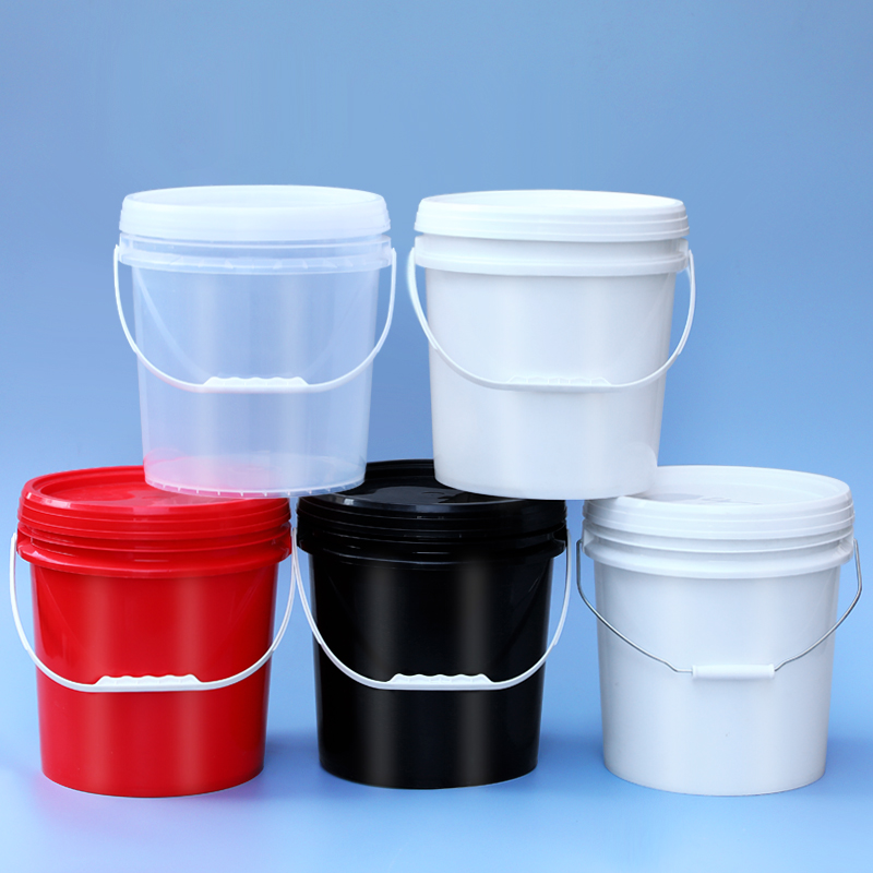 加厚塑料桶酱料空胶桶密封油漆桶小白水桶5/20L升25kg食品级带盖高清大图