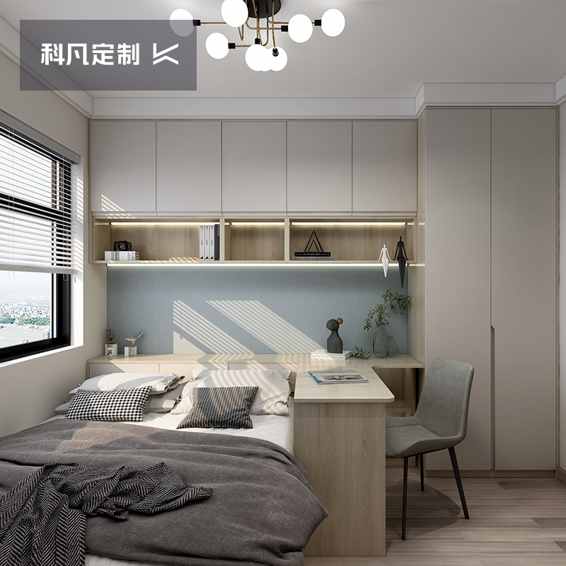科凡定制榻榻米床衣柜一体书桌多功能青少年房整体收纳柜子预付金