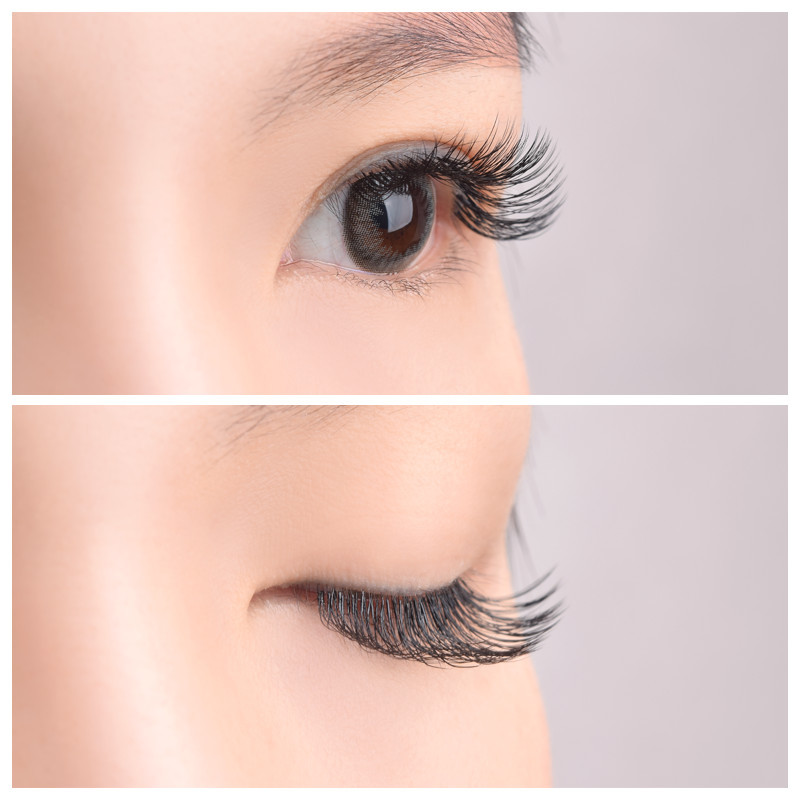 yy编制假睫毛嫁接自然舒适0负担柔软2d开花睫毛网编制朵毛c卷003