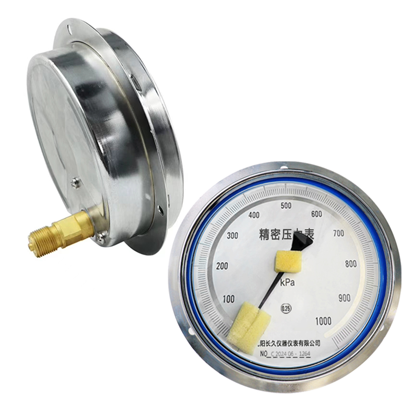 嘉禾长久/精密压力表轴向带边/YB150ZT/0.25级/台高清大图