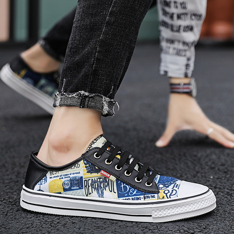 些久男士特大码帆布鞋男45透气休闲鞋46潮流百搭板鞋个性加大号男鞋47