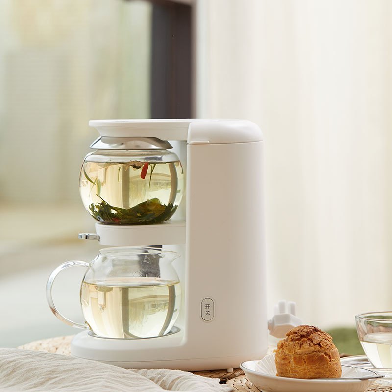 鸣盏煮茶器养生沙漏壶mini办公室小型家用多功能泡花煮茶壶茶饮机MZ-1151