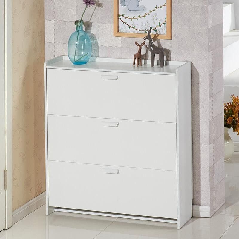 超薄翻斗鞋柜子实木纤维板简约现代玄关厅鞋架简易防尘外鞋柜 长60厚24高107图片