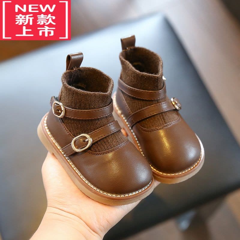 可莉允女宝宝鞋子秋季婴儿软底学步鞋0一1-2-3岁公主鞋短靴小女童靴子图片