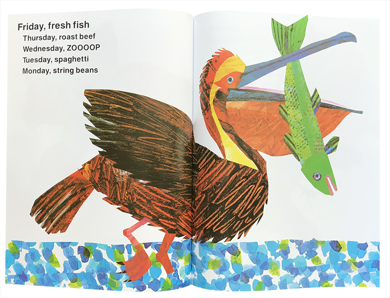 [正版]送音频 英文原版Today Is Monday今天是星期一艾瑞卡尔爷爷Eric Carle儿童儿歌童谣经典绘本亲高清大图