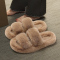 毛毛拖鞋女外穿2024新款秋冬季时尚百搭高级感网红一字棉拖鞋