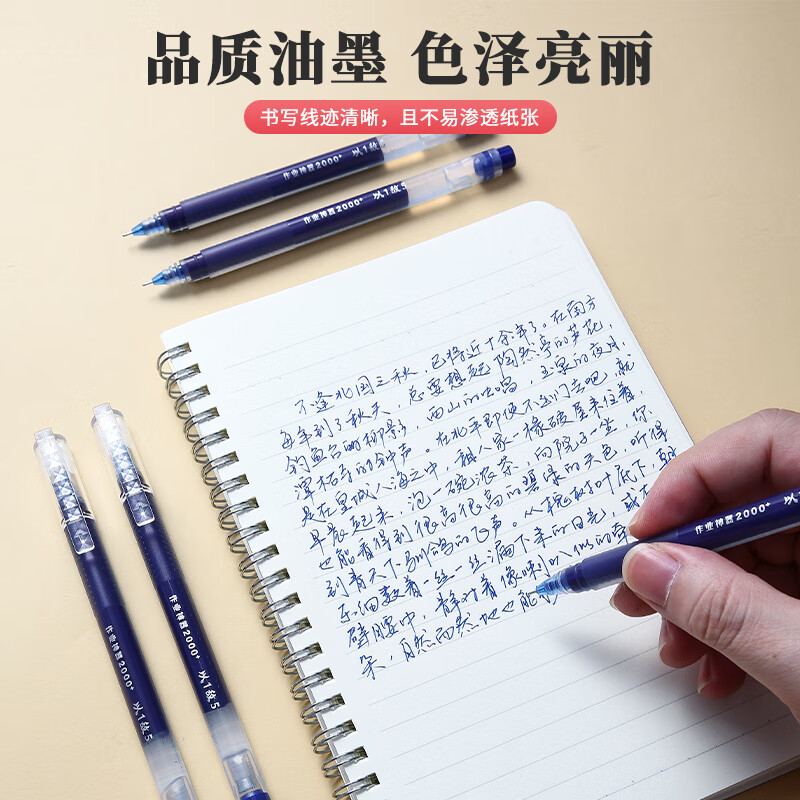 晨光(M&G)拔盖中性笔一体芯AGPY5501蓝0.5高清大图