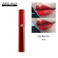 阿玛尼(GIORGIO ARMANI) 唇釉臻致丝绒哑光复古口红液体唇膏 红管唇釉405# 烂番茄红6.5ml