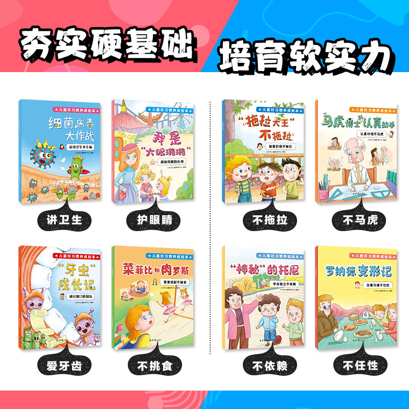 儿童好习惯养成绘本全套8册 [正版]儿童好习惯养成绘本全套8册幼儿园阅读 情绪管理与性格培养3一4-6岁幼儿亲子睡前故事高清大图