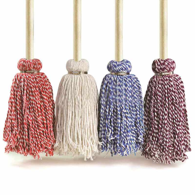 棉线拖把 纯白款 吸水拖把白线布条个高清大图