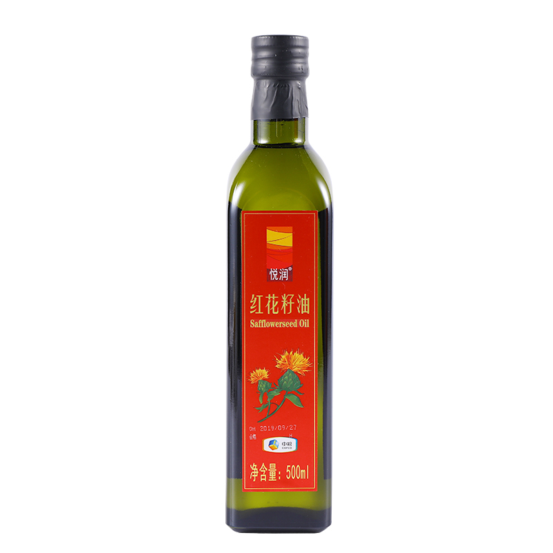 悦润新疆红花籽油食用油500ml*2