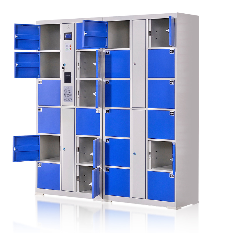 臻远工厂车间电子存包柜智能储物柜寄存柜刷卡条码自编投币型储物柜
