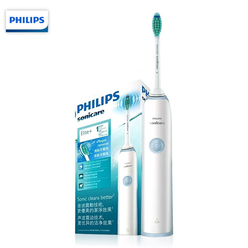 飞利浦(PHILIPS)电动牙刷 23000波震动 智能计时呵频次声护牙龈牙齿 HX3216/01 浅蓝色