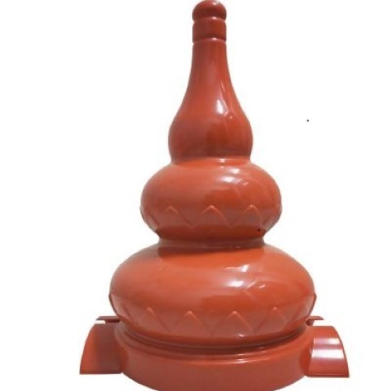 树脂瓦配件葫芦宝顶四角六角八角凉亭塔鼎门头屋顶装饰塑料瓦片灰直径