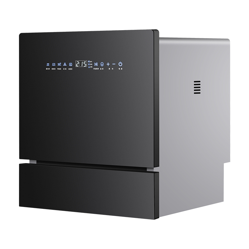 YUKIDA全自动一体独立式嵌入式6套洗碗机消毒柜家用高温烘干臭氧消毒 MXM6L(黑)