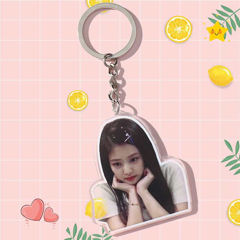 妮1老款圆头jennie同款金智妮钥匙扣大头周边书包挂件blackpink应援物