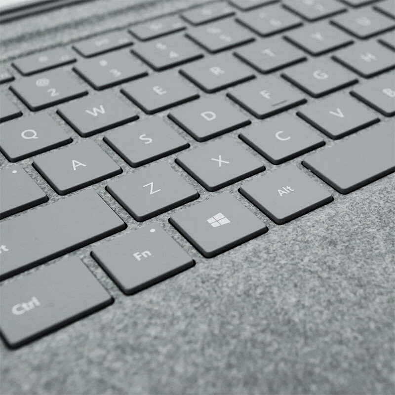 微软（Microsoft）Surface Pro 特制版专业键盘盖 机械键盘（亮铂金）轻薄防摔