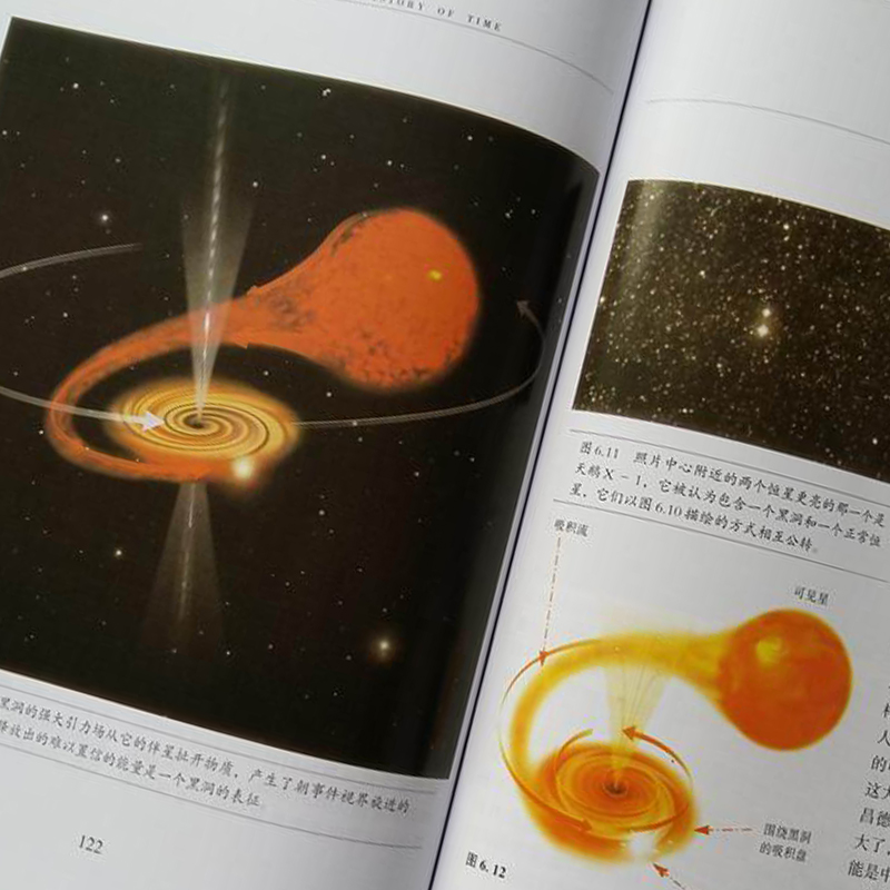 时间简史 插图版 霍金 [正版]书店 时间简史 插图版 史蒂芬.霍金原版 宇宙科学知识科普类青少年学生读物书籍物理学自然高清大图