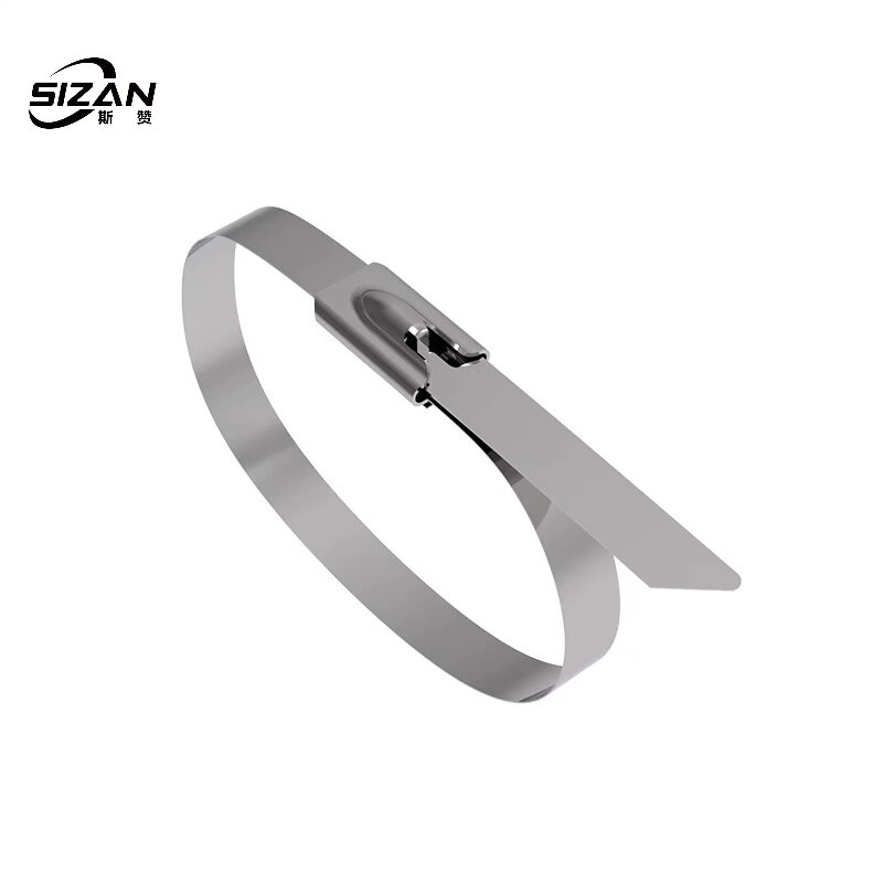 斯赞 304不锈钢扎带自锁式捆绑扎带 10*500mm 100条/包高清大图