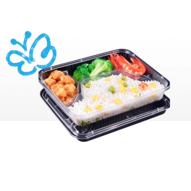 烹巅(Poondear) 一次性餐盒 四格 21*18*3.1cm 150套/箱