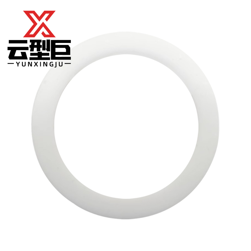 云型巨 四氟垫 白色圆形法兰垫圈PTFE耐高温 4分DN15 单位:个高清大图