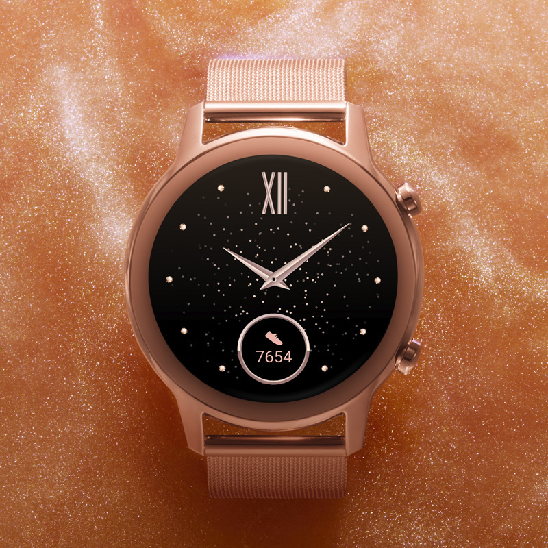 华为(HUAWEI) 荣耀手表2 42mm 樱粉金 MagicWatch2
