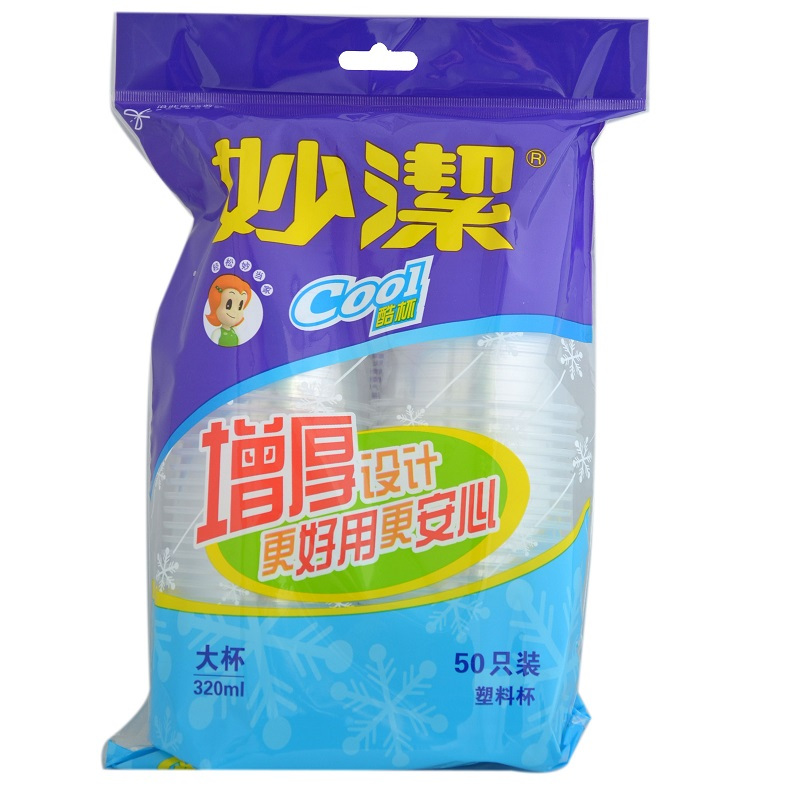 妙洁COOL酷杯320ml 50只装 50只/袋 40袋/箱 (单位:箱)