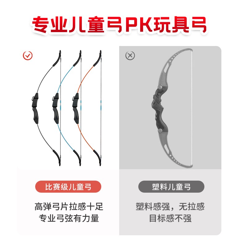 健芬欣HUWAIREN 儿童弓箭 红色弓+吸盘箭安全新手练习套餐高清大图