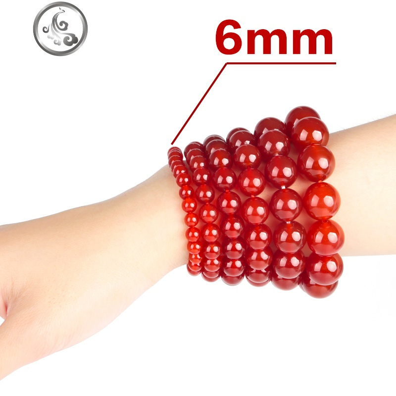 天然A级巴西红玛瑙水晶玉髓手链女款本命年情侣款饰品手串JiMi参数配置_ 