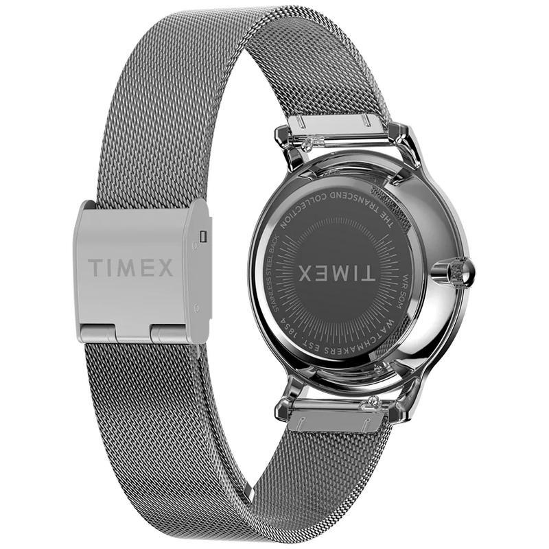 Timex 女款优雅银色阳光表盘腕表彩色水晶点缀时尚简约风尚